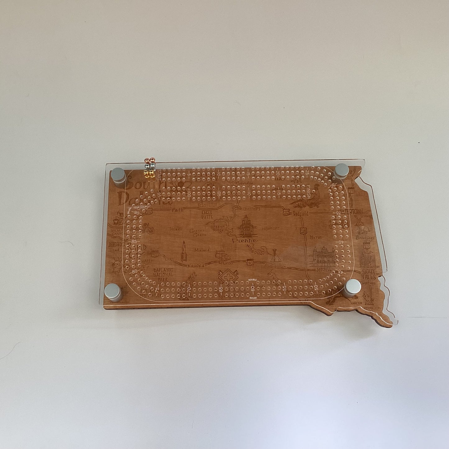 Cribbage Board - South Dakota