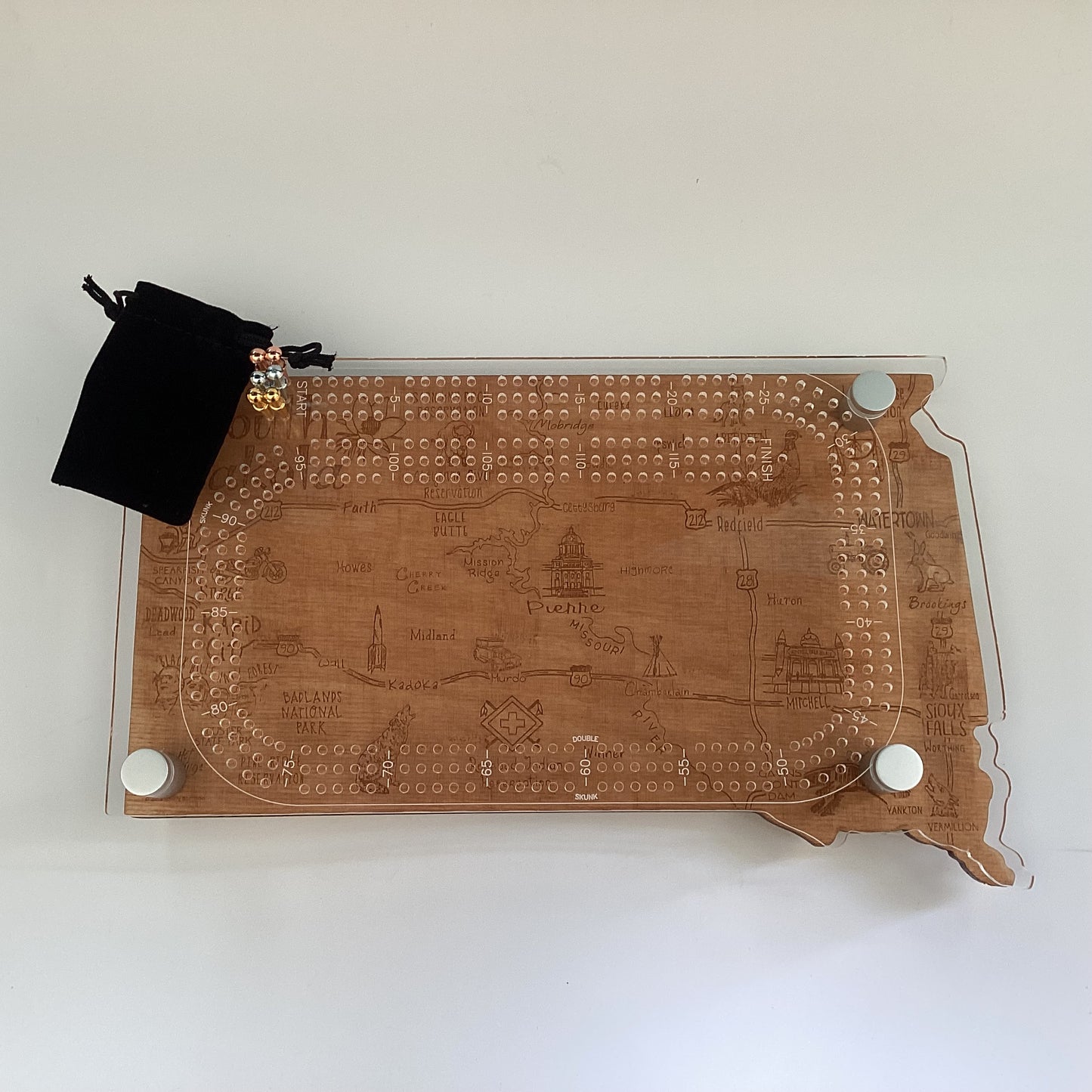 Cribbage Board - South Dakota