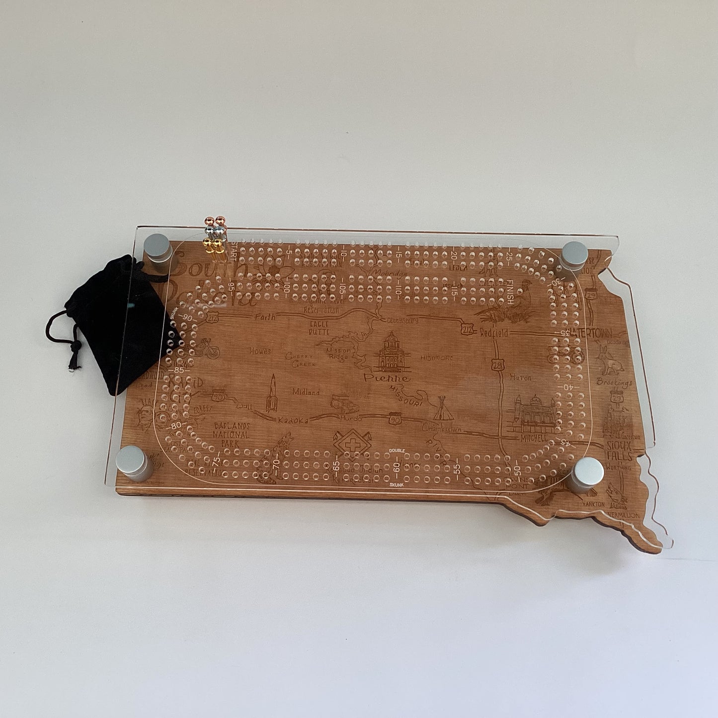 Cribbage Board - South Dakota
